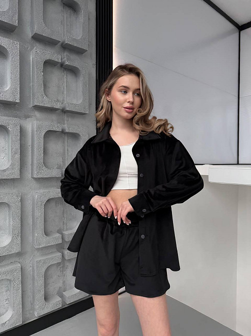 Женский стильный прогулочный велюровый костюм двойка Одесса - изображение 5