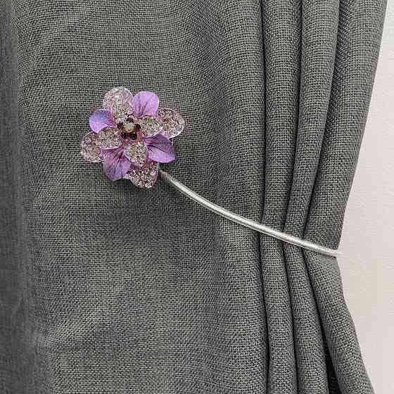 Магніти для штор та гардин "Flowers" набір 2 шт Бузковий (81-189) Київ