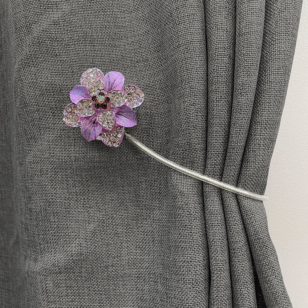 Магніти для штор та гардин "Flowers" набір 2 шт Бузковий (81-189) Київ - фото 4