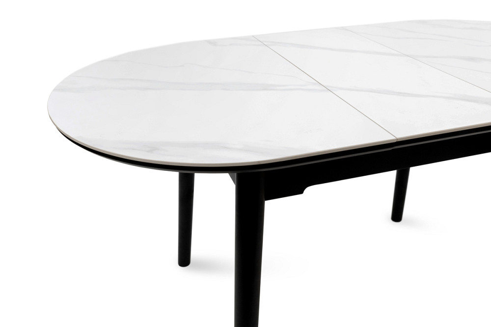 Стіл Тітан 110/140*75, чорний/керам білий Киев - изображение 6