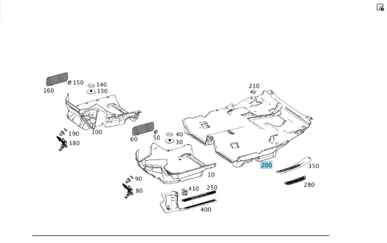 Mercedes-Benz  A2466800041 9E07 Килим салону задній CLA Shooting Brake X117 CLA C117 GLA X156 A-class W176 B-class W246 Одесса