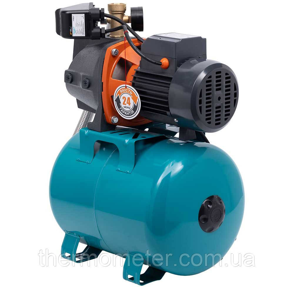 Станція 0.75 кВт Hmax 46м Qmax 90 л/хв (самовсмоктувальний насос) 24 л AquaticaLEO XJWm/10mA3/UA (775323/24) Київ - фото 5
