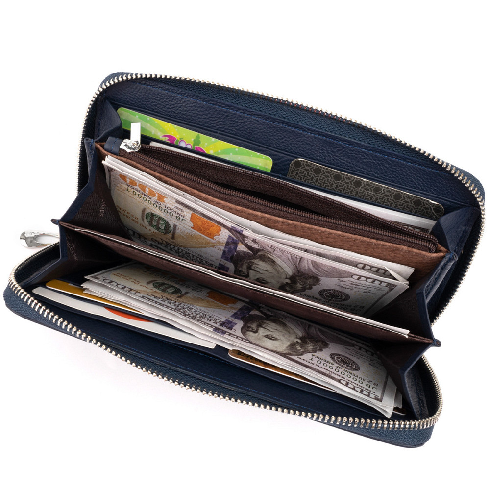 Гаманець універсальний жіночий ST Leather 19296 Темно-синій Київ - фото 7