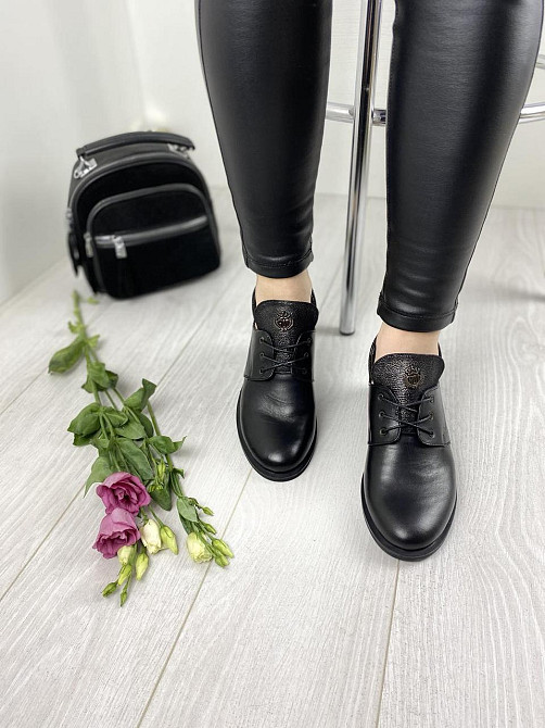 D and V Туфлі жіночі D and V 2029 чорні (весна-осінь, шкіра натуральна) (2240) лише 38р. Коломия - фото 3