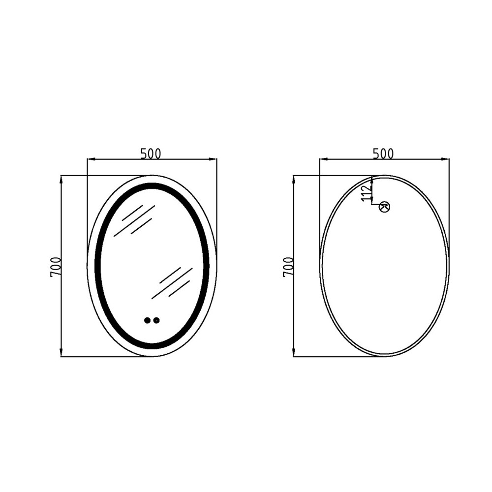 Зеркало Qtap Mideya 500х700 с LED-подсветкой Touch, с антизапотеванием, диммером QT2078NCR5070W Киев - изображение 15