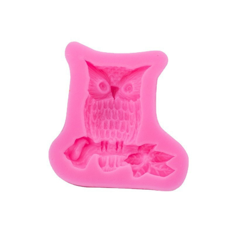 Молд силіконовий Сова 59 на 58 мм рожевий Київ - фото 5