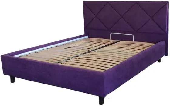 Ліжко BNB Двоспальне Pallada Premium 160 х 200 см На ніжках З додатковою металевою цільнозварною рамою Бузковий Київ