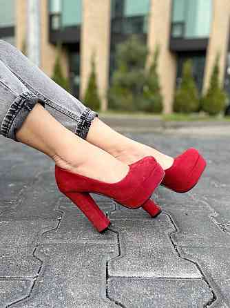 Туфлі жіночі STILLETA червоні еко-замша каблук 12см (A115-9321-21) Коломия