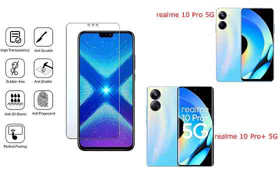 Защитное стекло NeoGlass для realme 10 Pro 5G, realme 10 Pro+ 5G – ультрапрозрачное и устойчивое Киев