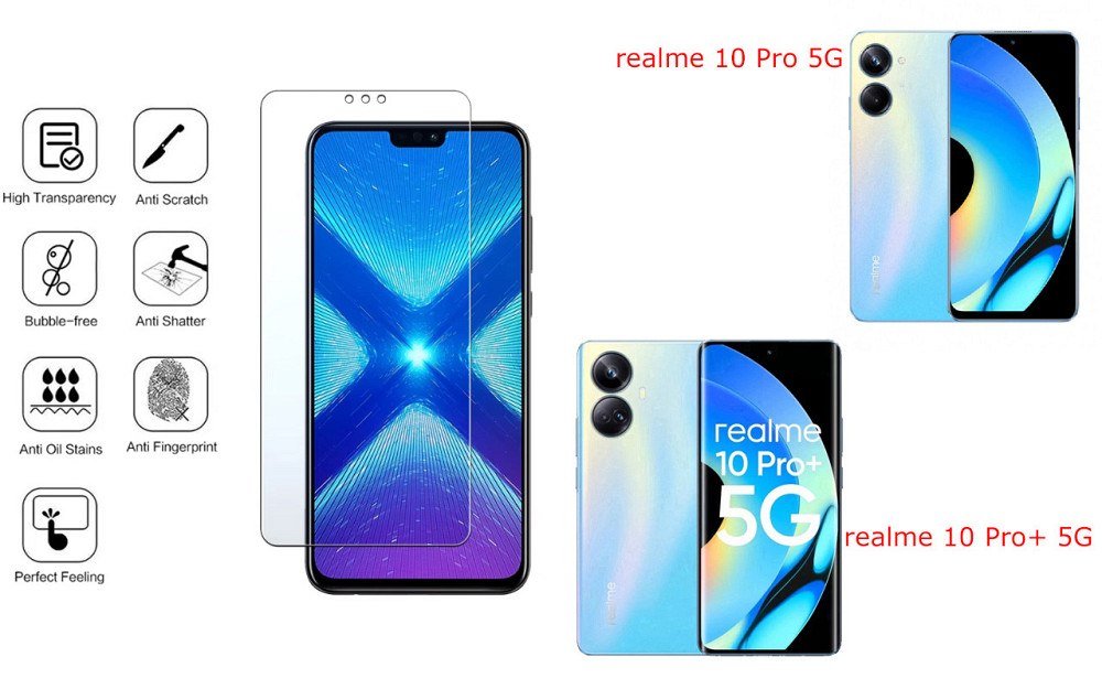 Защитное стекло NeoGlass для realme 10 Pro 5G, realme 10 Pro+ 5G – ультрапрозрачное и устойчивое Киев - изображение 4