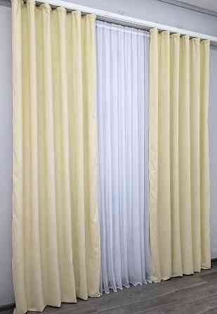 Шторная ткань микровелюр SPARTA высота 3м цвет кремовый 844ш Киев