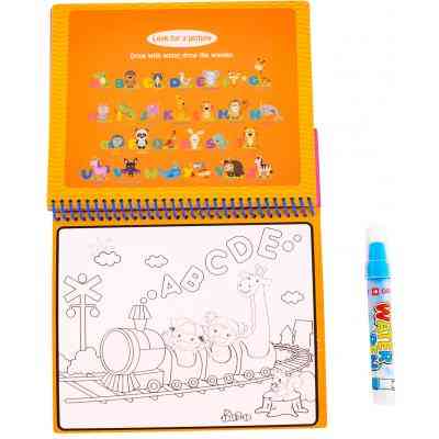 Развивающая игрушка Baby Team Книжечка-раскраска водная Паровозик (9030_паровозик_с_буквами) Винница