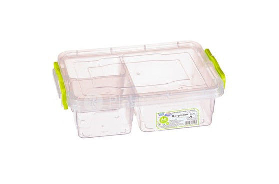 Контейнер пищевой тройной 1.63 л (0.33+0.33+0.97) Ал-Пласт TWIN №3 Одесса - изображение 1