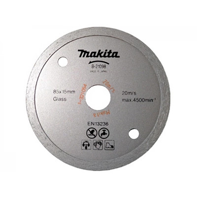 Круг отрезной Makita алмазный по керамической плитке и стеклу сплошной 85х15х1,8 мокрый рез (B-21098) Винница - изображение 1