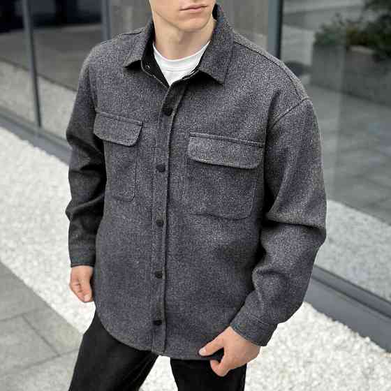 Сорочка-пальто для чоловіків Pobedov Mars. Сорочка демісезонна чоловіча темно-сіра Київ