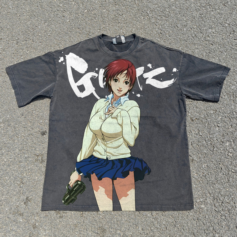 Футболка для хлопчика з принтом аніме Аніме Гантз Кеі Кісхімото оверсайз (зріст від 165 до 180) Чорний Дніпро - фото 1