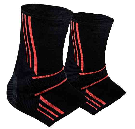 Бандажі на гомілкостоп Power System PS-6022 Ankle Support Evo Black/Orange (2шт.) XL Кам'янське