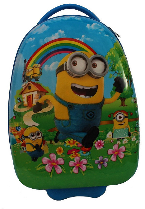 Чемодан детский пластиковый Миньены 42 см 2 колеса Bp188302 Киев - изображение 1