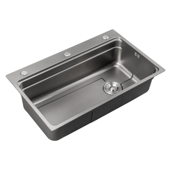 Комплект мойки из нержавеющей стали Mixxus MS6846-Set-01 Micro Decor Graphite (3.0/0.8) графит Харьков