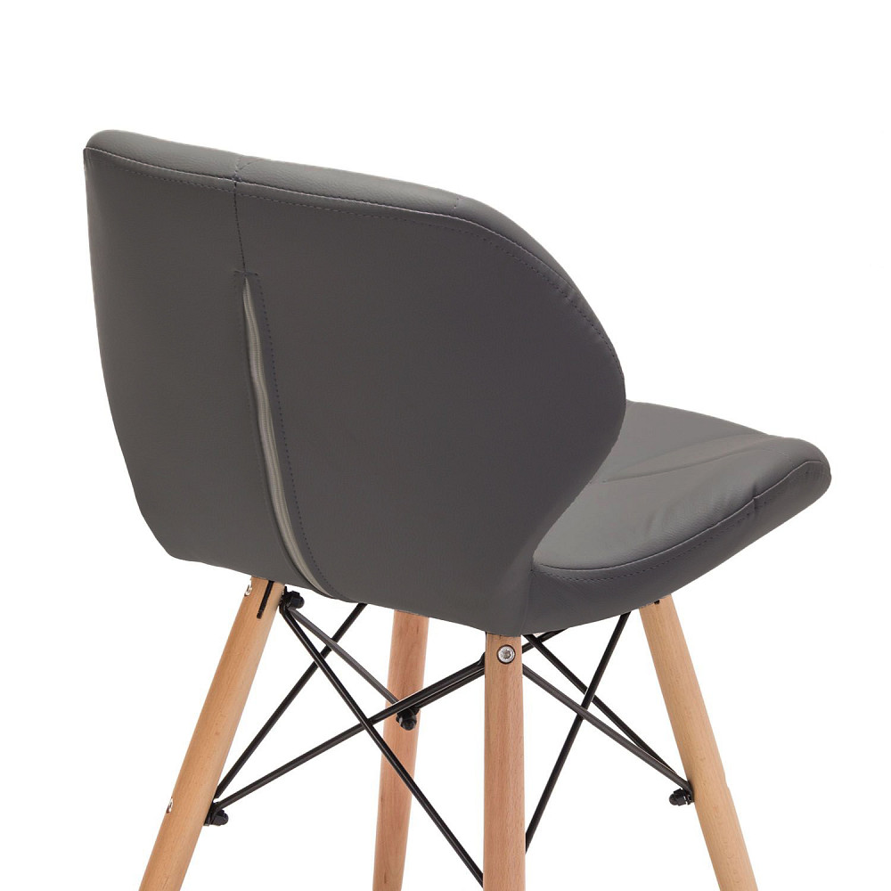 Стілець Стар м'який екошкіра сіра Дніпро - фото 3