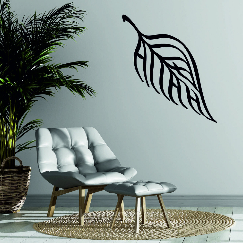 Декоративне настінне Панно «Ліист» Декор на стіну 70*60 см, Чорний Київ - фото 3