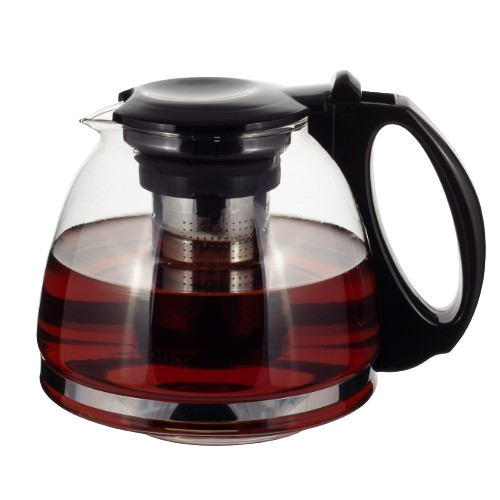 Заварник 1100мл зі з'ємним ситечком скло/нержавіюча сталь 0779M KAMILLE Житомир - фото 4