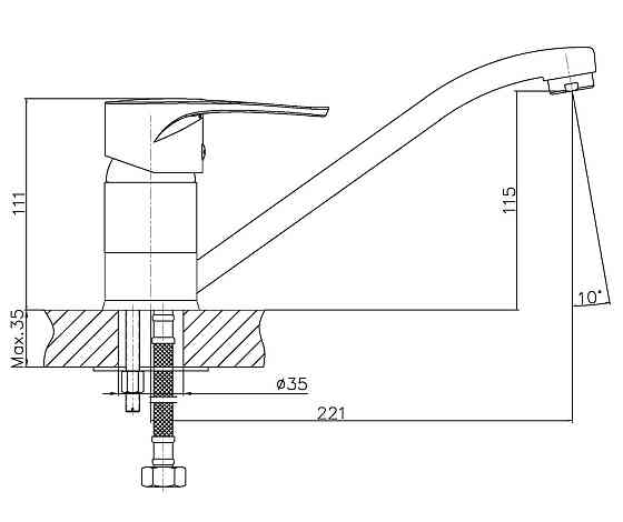 Змішувач для кухні Haiba Xide 004   ( HB0770 ) 27351 Харьков