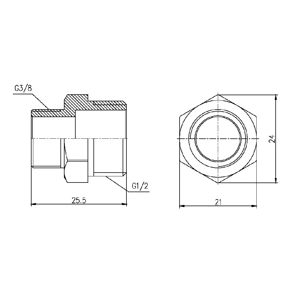 Ніпель редукційний Thermo Alliance Forte 1/2"х3/8" SF359159 Київ - фото 7