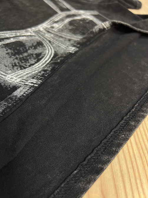 Футболка жіноча A-N 2732 варена коротка широка малюнок корсет бра, чорний, one size Київ - фото 5