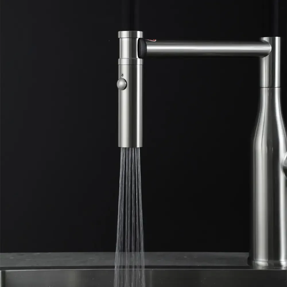 Смеситель для кухни с гибким изливом GAPPO G4098-25 сатин Киев - изображение 6