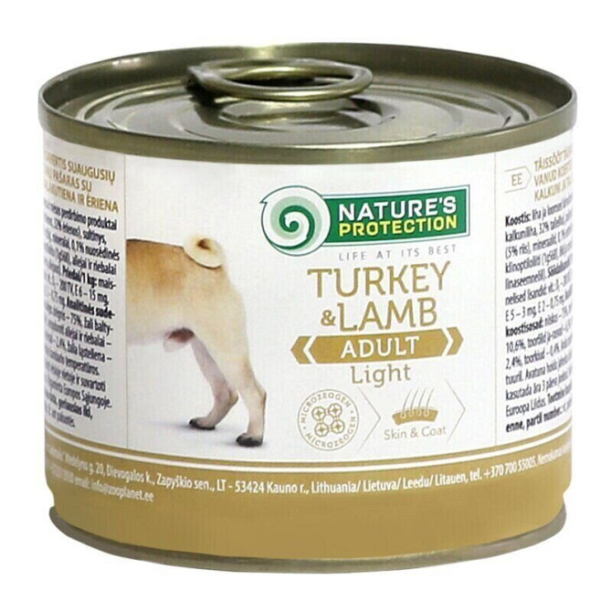 Nature's Protection Adult Light Turkey & Lamb Вологий корм для собак схильних повноти з індичкою і ягням, 200 г Киев - изображение 1