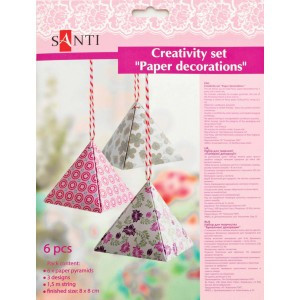 Набір для дитячої творчості "Santi" 951926 "Бумажные пирамидки" 6шт, шт Київ - фото 1