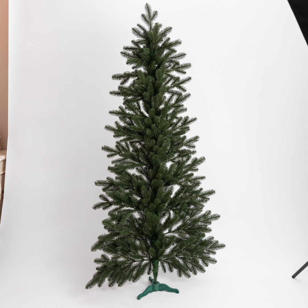 Литая искусственная елка зеленая 180 см на пластиковом основании SOK-M-D-6 Киев - изображение 6