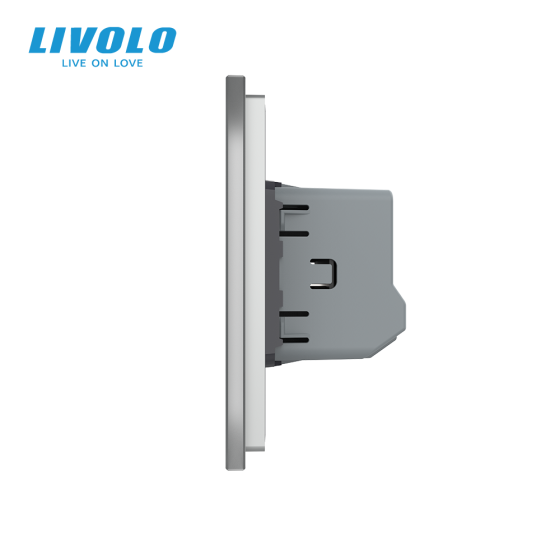 LIVOLO Сенсорний прохідний/перехресний диммер LIVOLO сірий матове скло Коломия