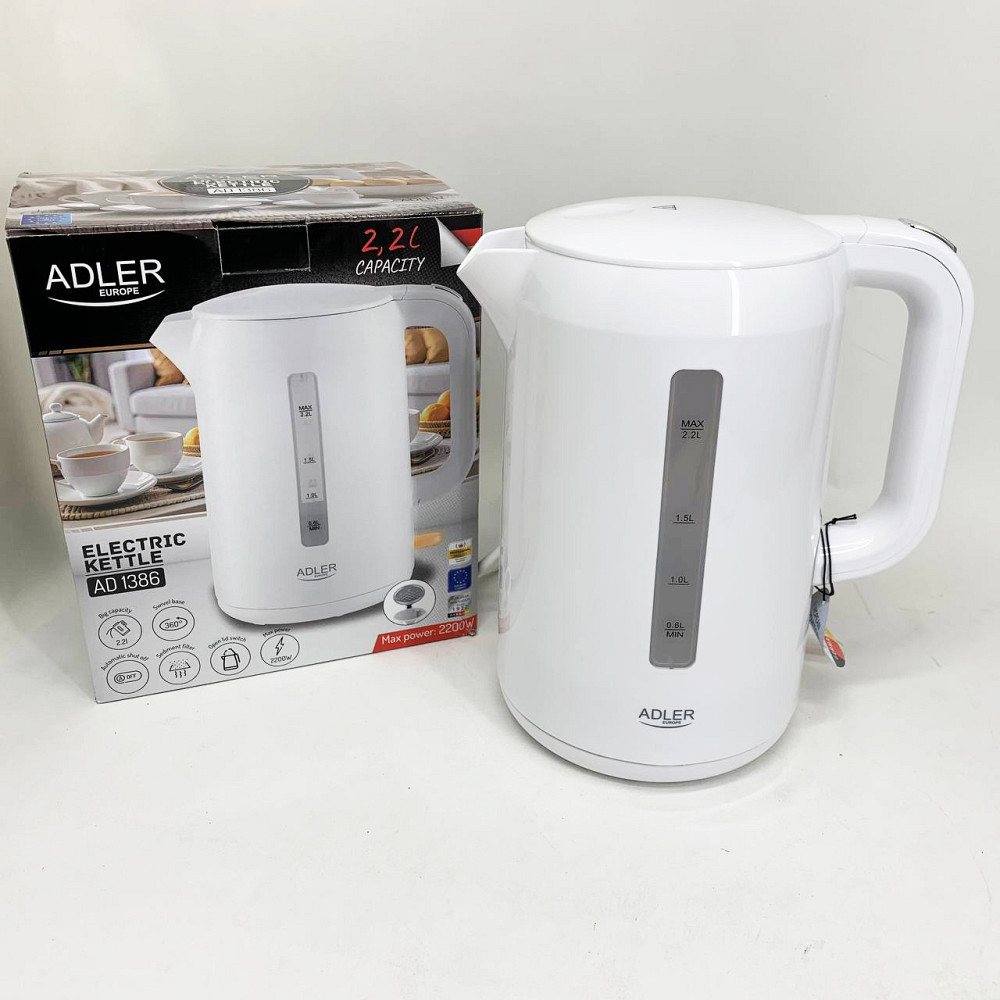 Домашний чайник качественный Adler AD 1386 2.2л 2200Вт, Мощный чайник для кипячения NC-80 Львов - изображение 15