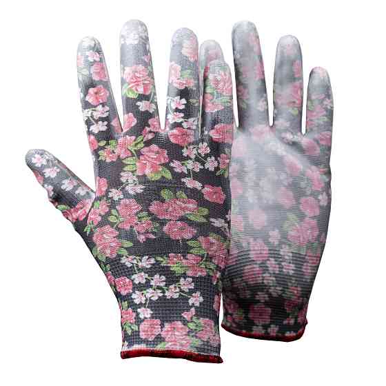 Рукавиці трикотажні з частковим ПУ-покриттям р7 (чорні, манжет) SIGMA (9446481) Київ