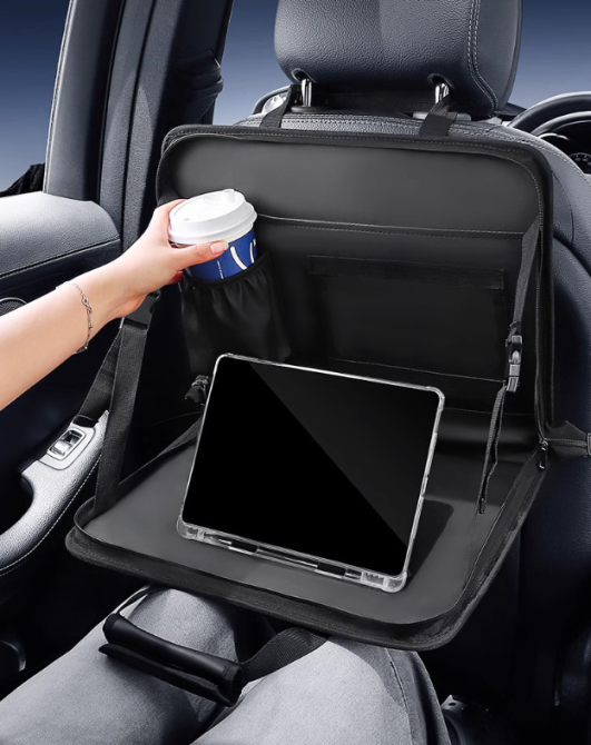 Столик - сумка автомобильный для ноутбука и на руль и спинку сиденья для планшета принятия пищи Черный Экокожа Кременчуг - изображение 8