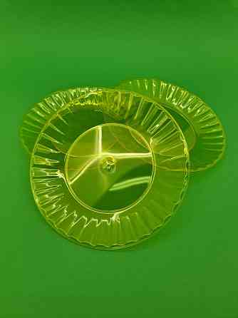 Тарілка 205 мм склоподібна, жовта, 10 шт/уп Харків