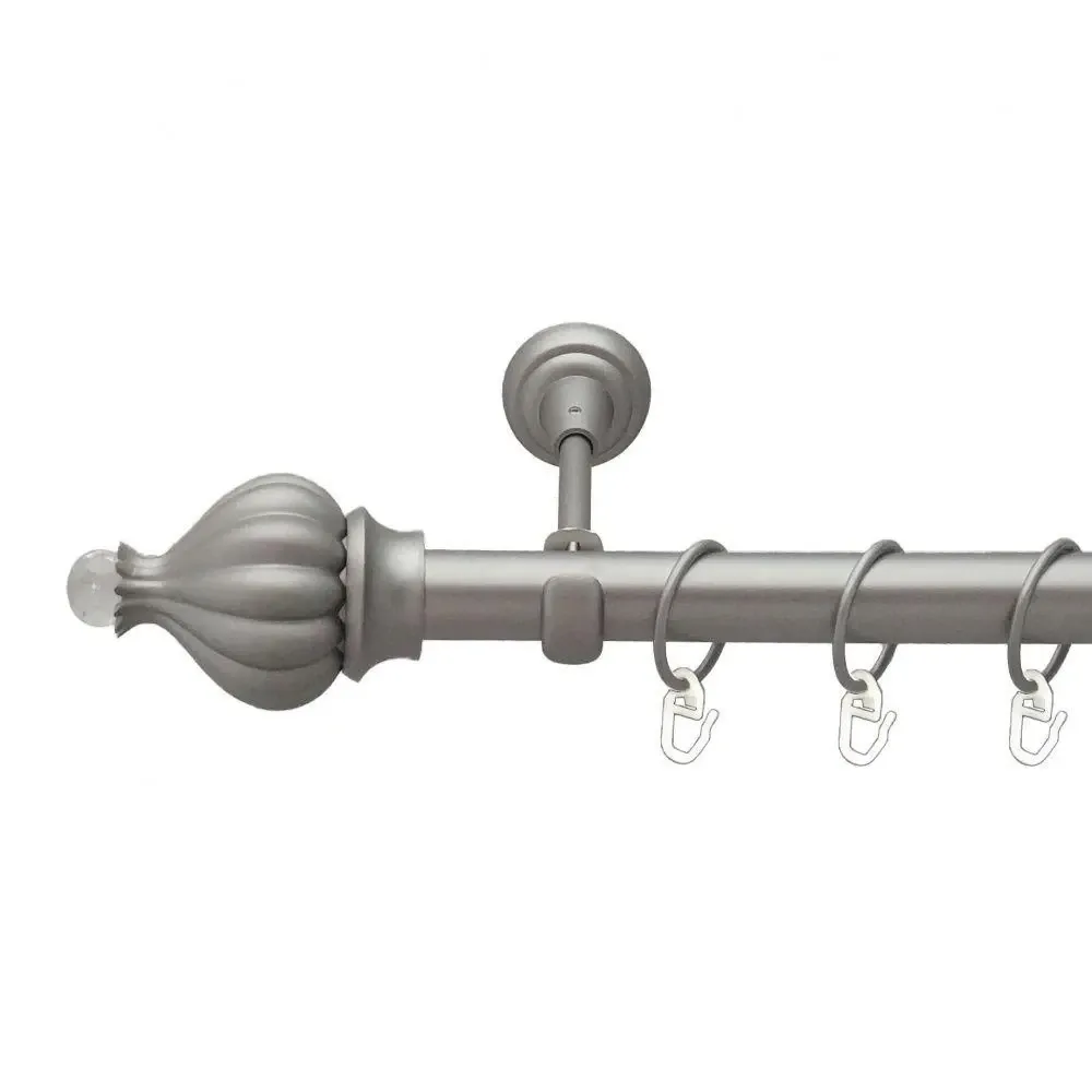 Карниз Orvit Таджа-Кристал металевий однорядний відкритий Сатин 25 мм 160 см (6322067) Львів - фото 1