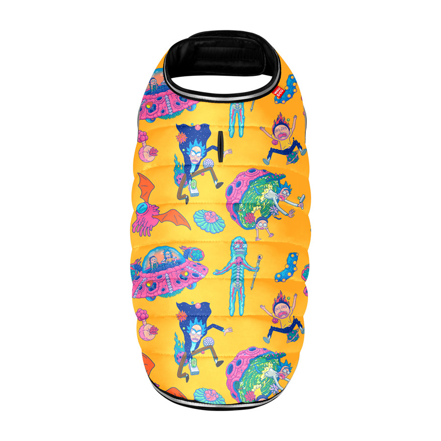 Курточка-накидка для собак WAUDOG Clothes, малюнок "Рік та Морті 3", XL, А 47 см, B 68-80 см, С Коломия - фото 2