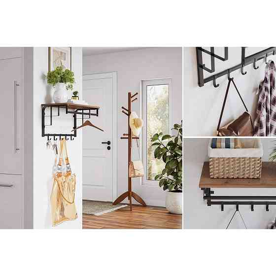 Вішалка для одягу настінна з полицею Bonro BN-124 76 см органайзер для одягу Київ