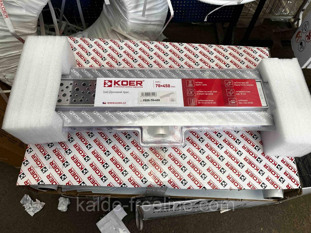 Душевой трап KOER FD20-70x850 з нержавеющей стали SUS304 70x850мм Харьков - изображение 3