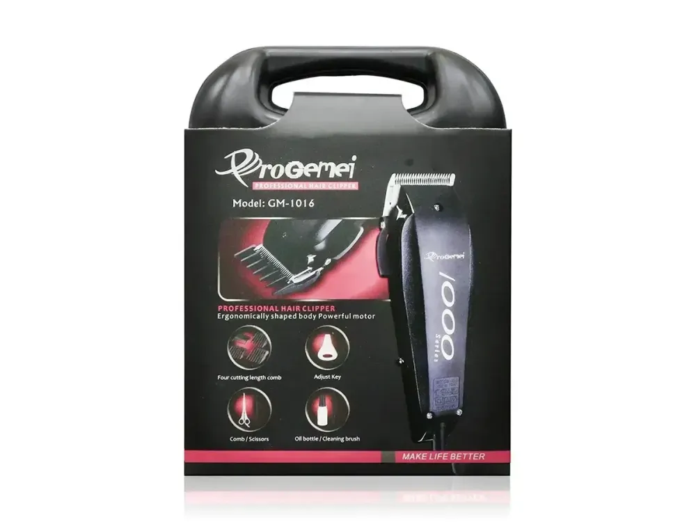 Машинка для стрижки волосся ProGemei GM-1016 професійна, акумуляторна, з насадками Одеса - фото 4