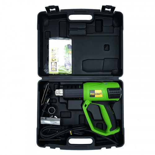 Будівельний фен Procraft PH-2000 (2000 Вт, LSD дисплей) — термопістолет для швидкого нагрівання, німецька якість, гарантія 36 міс Львів - фото 7