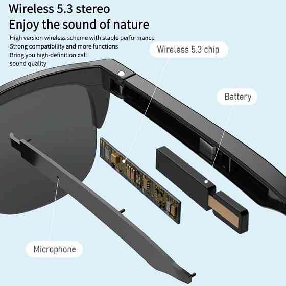 Беспроводные солнцезащитные очки-наушники Cykote F-06 Bluetooth 5.3 Винница