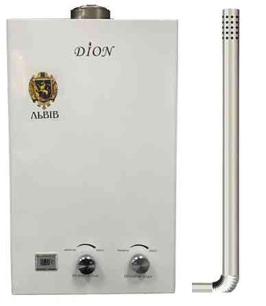 Газова колонка турбована DION JSD-10D проточний водонагрівач турбо із закритою камерою 10 л/хв димохід в комплекті Київ