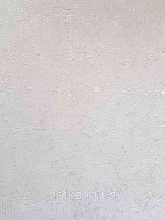 Шпалери метрові вінілові на флізеліні Sintra Structure під штукатурку мазки смужки білі зі сріблом 423193 Київ