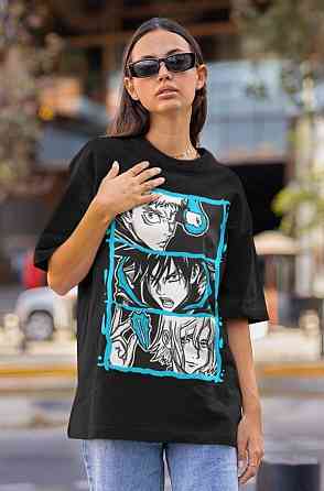 Футболка для мальчика аниме Магическая битва оверсайз (рост от 165 до 180 ) Черний AnimeJ0934m Днепр