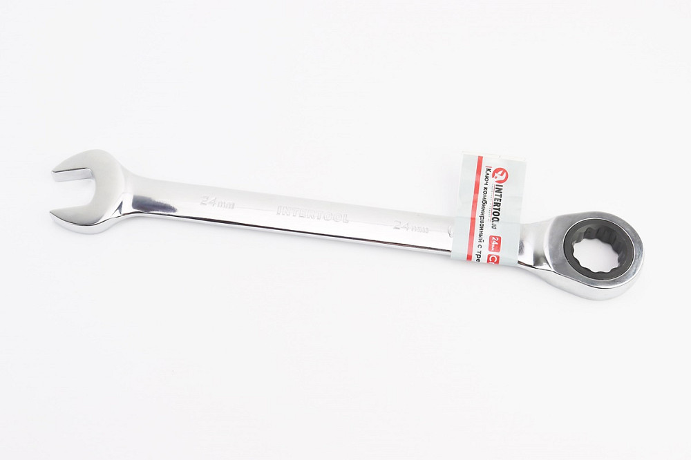 Ключ комбінований з тріскачкою 24мм CrV, PROF DIN3113 XT-1364 Київ - фото 1