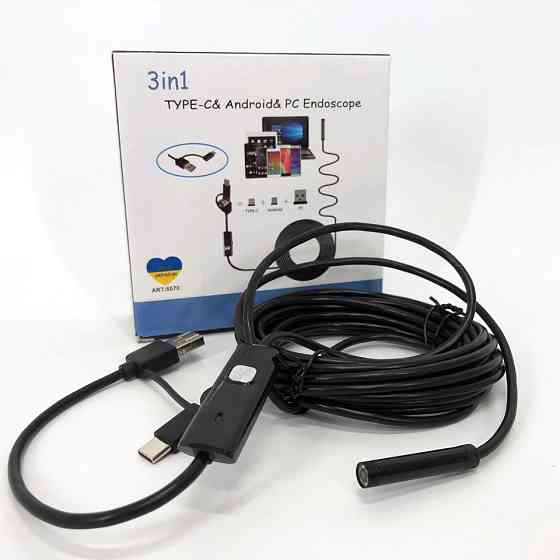 Usb камера эндоскоп, Видеокамера для труднодоступных мест, Эндоскоп с жк-экраном Цветной NZ-20 Львов